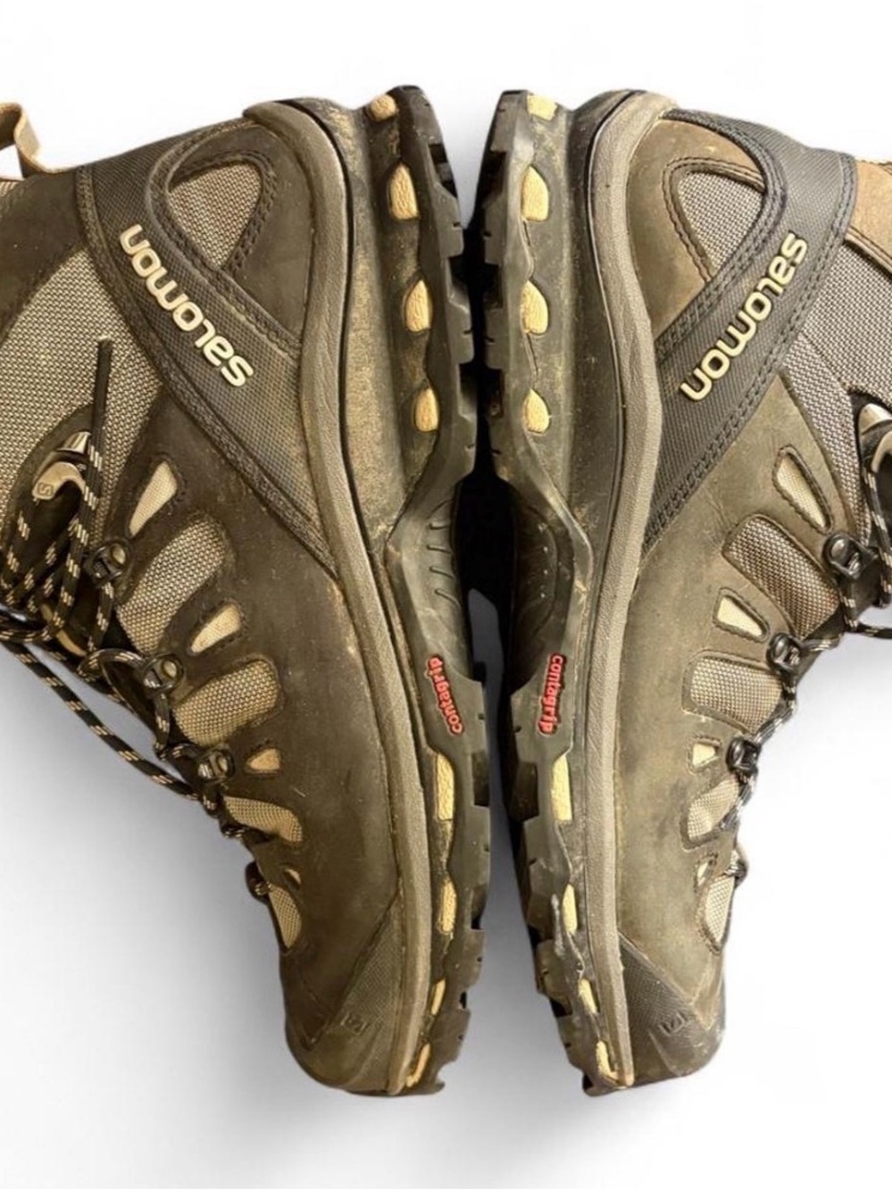 Salomon Men's Brown and Tan Trail Hiking Boots